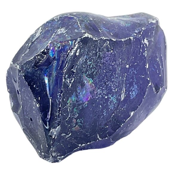 Amethyst Translucent Art Glass Cullet Glowing Uranium Manganese Slag #4GX266 - Picture 3 of 8